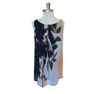 Cabi 100% Silk Swing Blouse Size Large Party Cocktail Artsy Art To Wear Fairy